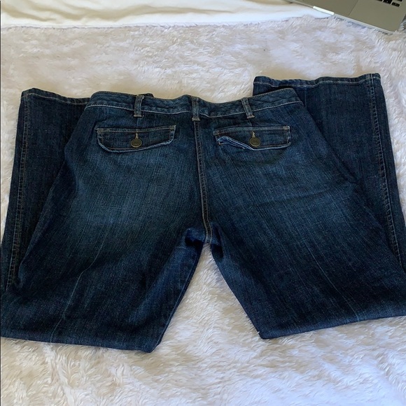 LANDS END CURVEY TROUSER LEG DENIM - Picture 5 of 5